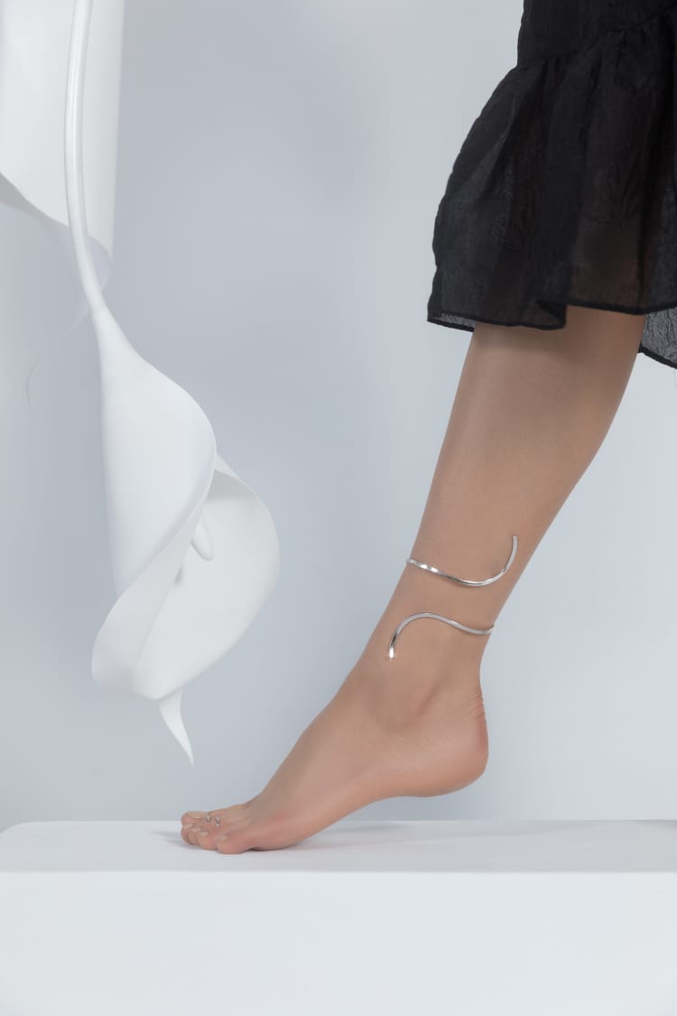 シルバースパイラルアンクレット