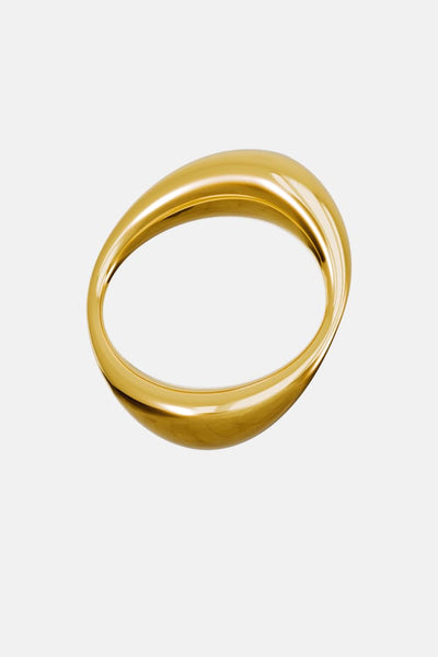 ゴールド チャンキー アシンメトリー クローズド バングル