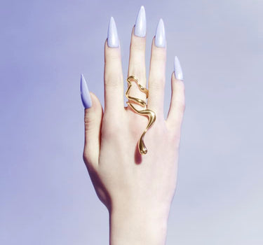 ラージ ゴールド リキッド リング