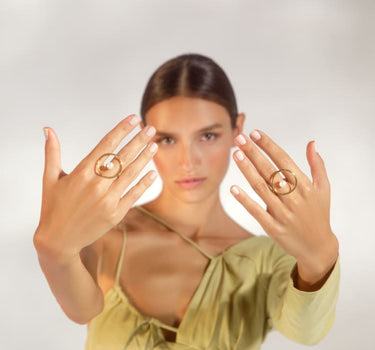 ゴールドパールサークルリング