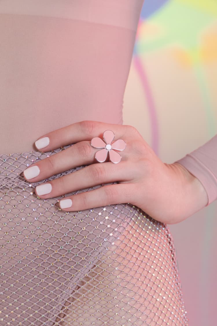 シルバー フラワー リング