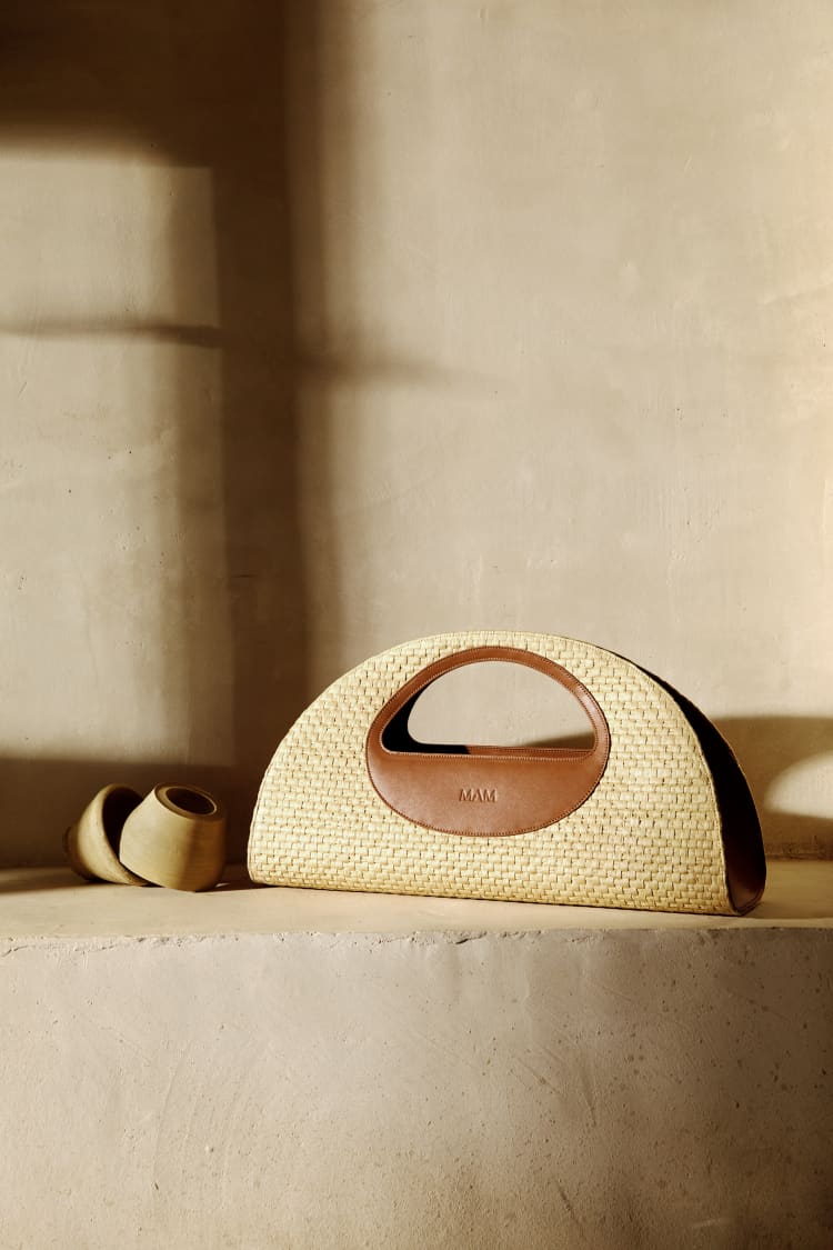 ラフィアパースバッグ