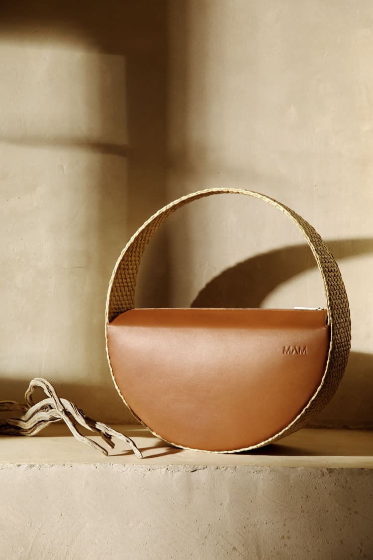 ラフィアラウンドラージバッグ