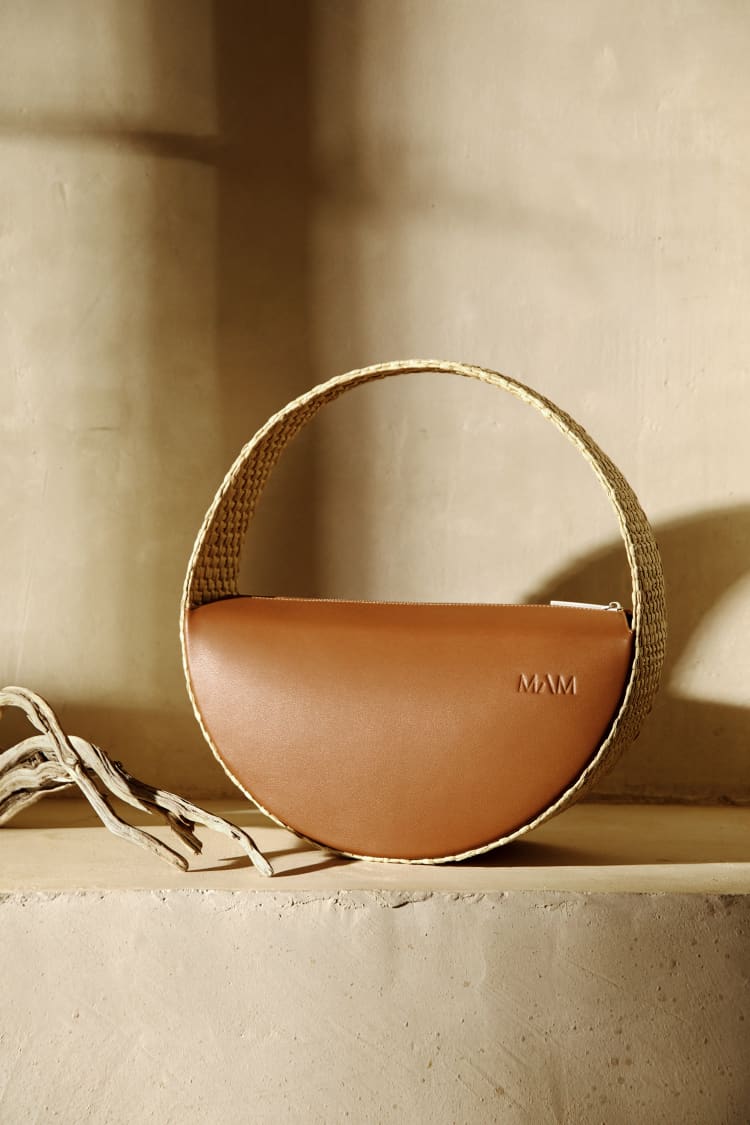 ラフィアラウンドミディアムバッグ