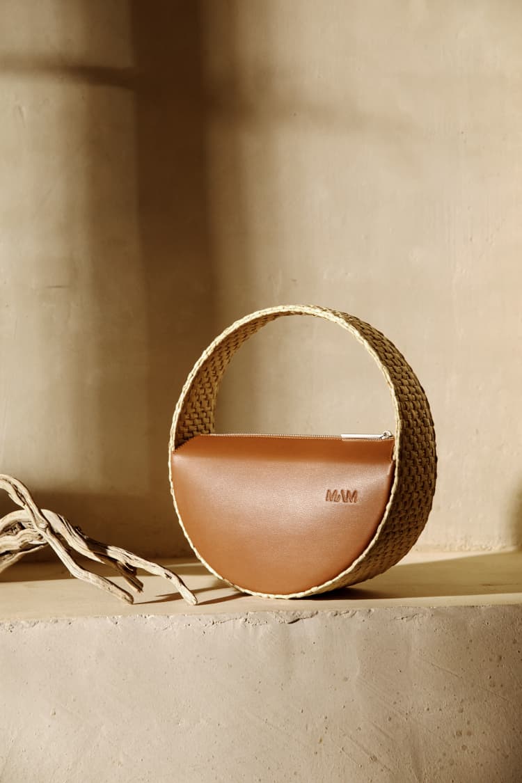 ラフィアラウンドスモールバッグ