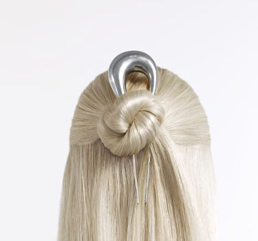 スターリングシルバー製 水滴モチーフ ヘアクリップ