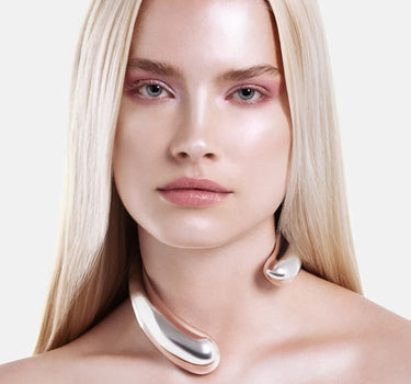 アシンメトリー雫ネックレス – シルバー