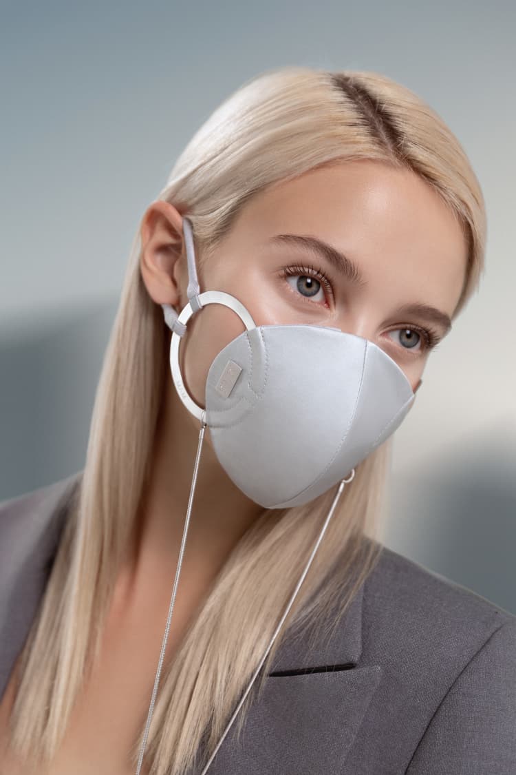 チェーン付きフェイスマスク（グレー）