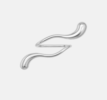 ダブルフィンガー雫リング – シルバー