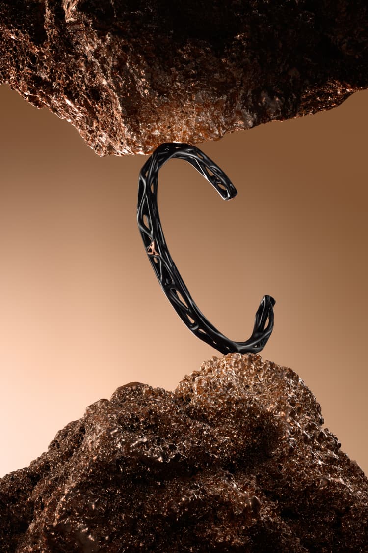 MAM | CUPRA ルテニウムと銅のディテールが施されたボロノイブレスレット