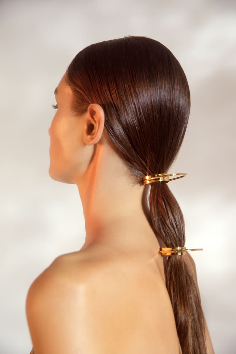 gold hair accessory