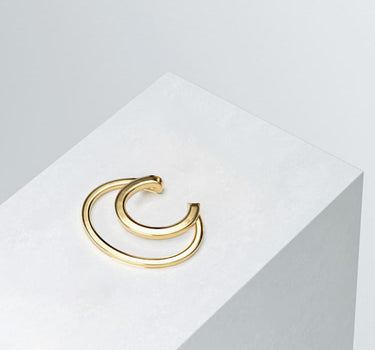 crescent gold ear cuff